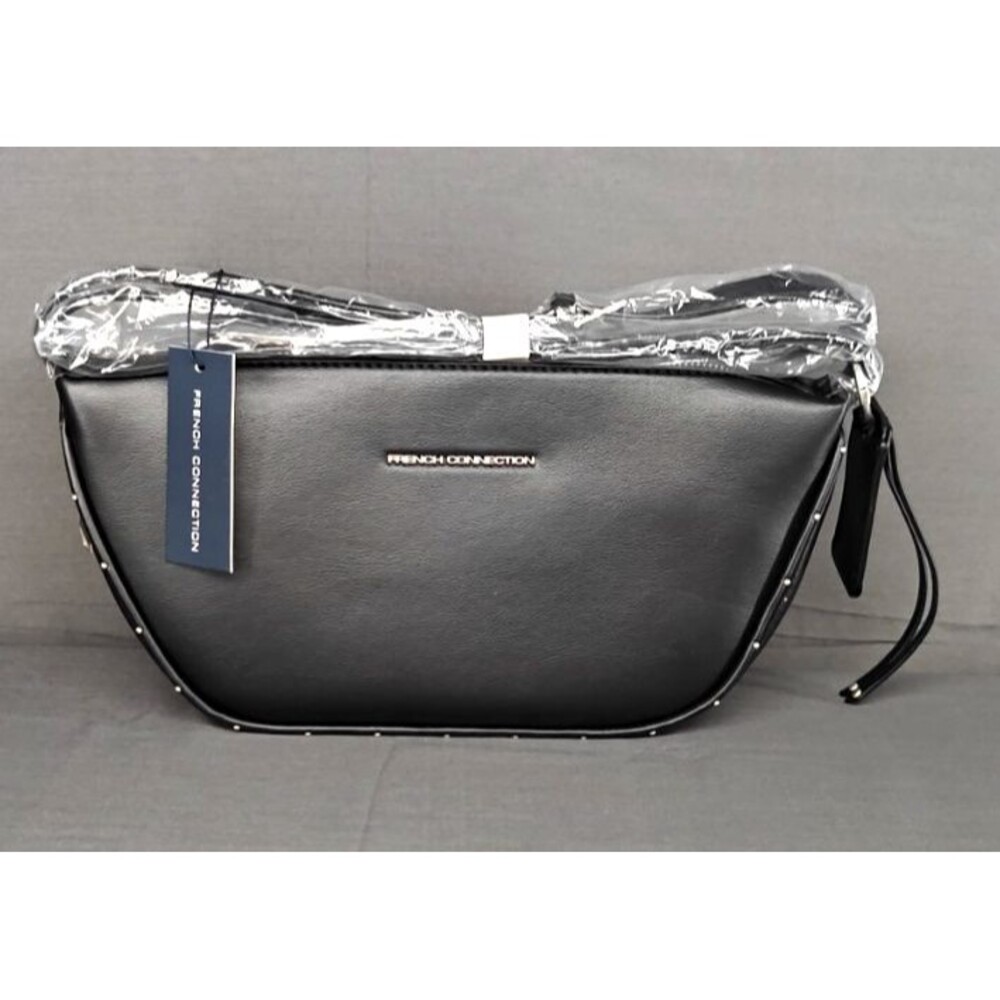 NWT French Connection CLARA Black Textured Crossbody Bag RV $98